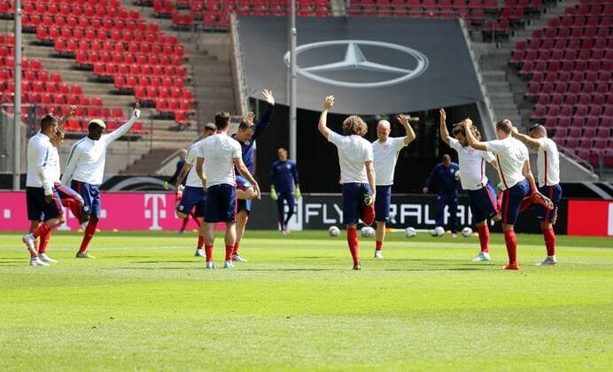 Köln, Fussball, DFB; Deutschland vs USA, USA Training 09.06.2015, Rheinenergiestadion Köln, training
