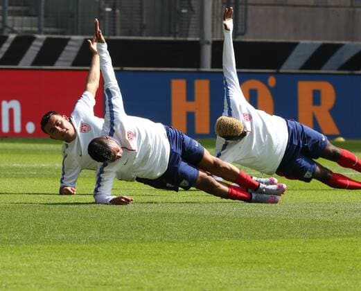 Köln, Fussball, DFB; Deutschland vs USA, USA Training 09.06.2015, Rheinenergiestadion Köln,