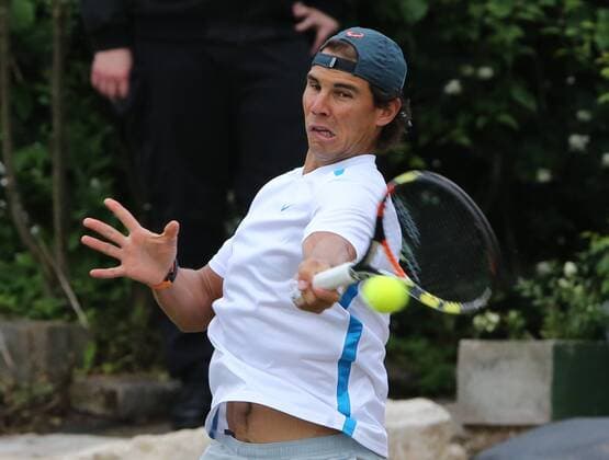 09.06.2015 ATP Tennis Herren Tour,Mercedes Cup Stuttgart , Tennis 09.06.2015,ATP Tour,Mercedes Cup Stuttgart,Tennis, Sport,im Bild: Rafael Nadal trainiert
