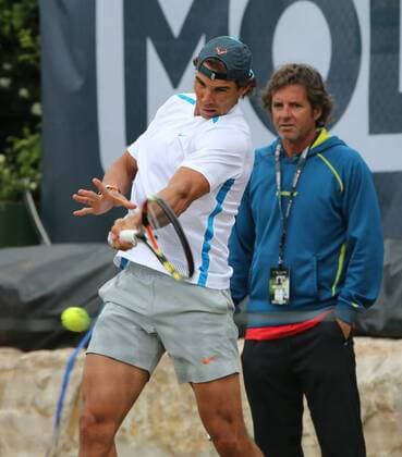 09.06.2015 ATP Tennis Herren Tour,Mercedes Cup Stuttgart , Tennis 09.06.2015,ATP Tour,Mercedes Cup Stuttgart,Tennis, Sport,im Bild: Rafael Nadal trainiert