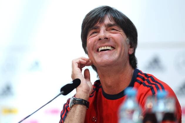 National-, Bundestrainer Joachim Jogi Loew und Juergen Klinsmann (Nationaltrainer USA) Pressekonferenz der A-Nationalmannschaft, Fussball, Freundschaftsspiel gegen USA, 09.06.2015, Copyright: Schueler Eibner-Pressefoto EP_JSE
