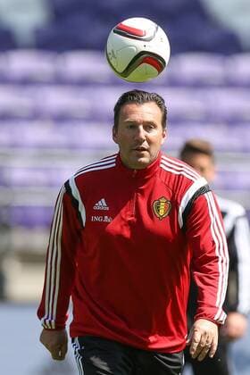- BRUSSELS, BELGIUM: Belgium s head coach Marc Wilmots pictured during a training session of the Belgian national soccer team The Red Devils in Brussels, Tuesday 09 June 2015. The Devils are preparing for a Euro 2016 qualification game against Wales. BRUNOxFAHY  x04639529x