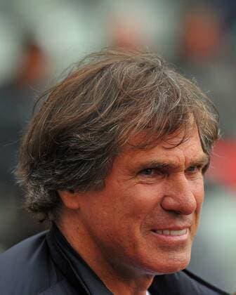 Vater Peter Haas. Deutschland, Stuttgart: Tennis, MercedesCup 2015: 1. Runde am 09.06.2015, Center Court, TC Weissenhof.