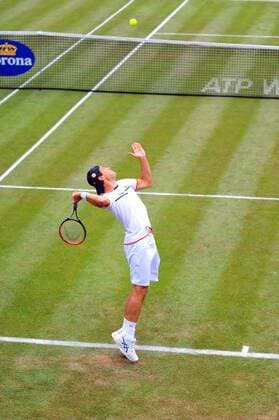 Tommy Haas (GER). Deutschland, Stuttgart: Tennis, MercedesCup 2015: 1. Runde am 09.06.2015, Center Court, TC Weissenhof.