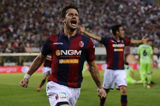 Bologna, 09.06.2015 - Serie B 2014 2015 - FC Bologna vs Delfino Pescara 1936 - esultanza gol Gianluca Sansone 