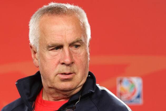 Even Pellerud (Trainer, Coach, NOR), vor dem Spiel Deutschland (Germany) gegen Norwegen (Norway, Norge), Fussball, FIFA Frauen-WM 2015, Pressekonferenz vor Deutschland gegen Norwegen, xozx