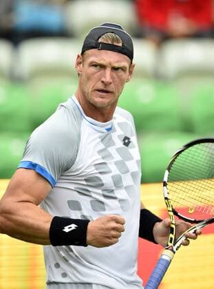 Sam Groth (AUS) Aktion Jubel Emotion Freude über Satzgewinn 10.06.2015 Tennis Mercedes-Cup Stuttgart Weißenhof TC Weissenhof Mercedescup Mercedes Cup 06.06..-14.06.2015 Mercedes-Cup Stuttgart Weißenhof 2015