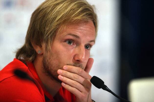 Croatian national team Nationalteam press conference PK Pressekonferenz 10.06.2015., Croatia, Split - Press Conference of the Croatian national team ahead of the upcoming qualifying matches with Italy on Poljud. Ivan Rakitic.  IvoxCagalj PIXSELL