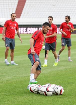 Croatian national football team training 10.06.2015., Croatia, Split - Croatian national football team training in preparations for the upcoming qualifying matches with Italy in Poljud. Danijel Pranjic.  IvoxCagalj PIXSELL