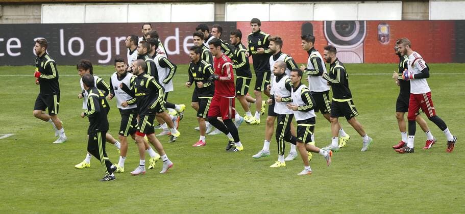 Aktuell Fußball, Training Nationalteam Spanien Entrenamiento de Espana en Las Rozas. Spain s national team Nationalteam training session in Las Rozas. In this picture, the players in action. xPABLOGARCIAx 