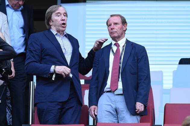 Fußball Länderspiel Deutschland - USA am 10.06.2015 im RheinEnergieStadion in Köln Günter Netzer, links - Hans-Hubert Berti Vogts, rechts