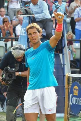 Rafael Nadal ( ESP ) jubelt nach dem Sieg einer Matchdauer von 2h 40 Minuten Mercedes Cup, Tennis, ATP Tennis Herren World Tour, 11.06.2015, Foto:Langer Eibner Copyright: Langer Eibner-Pressefoto EP_HLR