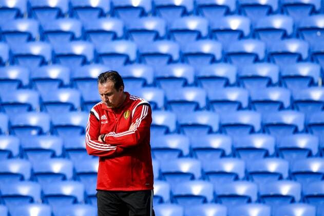 - CARDIFF, UNITED KINGDOM: Belgium s head coach Marc Wilmots pictured during a training session of Belgian national soccer team Red Devils, Thursday 11 June 2015, in Cardiff, Wales, United Kingdom. The Red Devils play against the Welsh national soccer team in a Euro 2016 qualification game on Friday. DIRKxWAEM  x04640970x