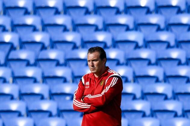 - CARDIFF, UNITED KINGDOM: Belgium s head coach Marc Wilmots pictured during a training session of Belgian national soccer team Red Devils, Thursday 11 June 2015, in Cardiff, Wales, United Kingdom. The Red Devils play against the Welsh national soccer team in a Euro 2016 qualification game on Friday. DIRKxWAEM  x04640971x