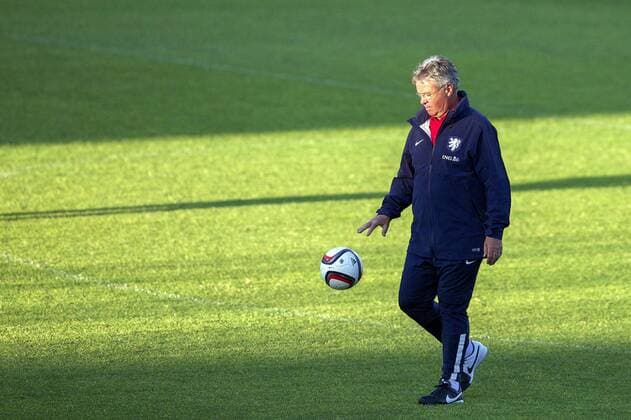 coach Guus Hiddink of Holland during a training session prior to the UEFA EURO EM Europameisterschaft Fussball 2016 qualifying match between Latvia and The Netherlands on June 11, 2015 at the Skonto stadium in Riga, The Netherlands. Netherlands Training session in Riga 2014 2015 xVIxxIVx 3958226