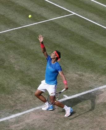 Rafael Nadal (ESP) . Tennis Mercedescup ATP Tennis Herren Tour Stuttgart 2015 . Stuttgart, GER, 07.02.2015, 20. Spieltag Fussball-Bundesliga 2014-2015.