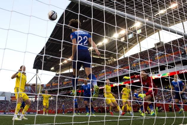 Aktuell Fußball, Damen WM in Kanada, USA - Schweden June 13, 2015 - Winnipeg - 150613 USA:s Meghan Klingenberg - - WM - USA - SWE -- ..Foto: CarlSandin BILDBYRAN kod CS 57685 News - June 13, 2015  - ZUMAb138