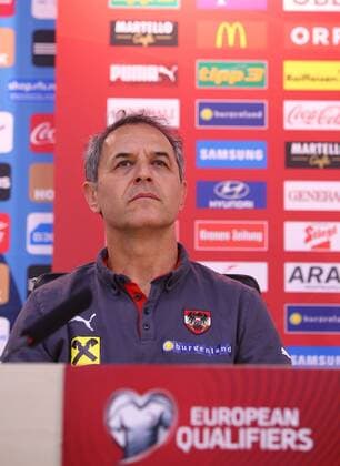 SOCCER - UEFA EURO EM Europameisterschaft Fussball 2016 quali, RUS vs AUT, preview MOSCOW,RUSSIA,13.JUN.15 - SOCCER - UEFA European Championship EM Europameisterschaft 2016, European Qualifiers, OEFB international match Länderspiel Russia vs Austria, preview, press conference PK Pressekonferenz of team AUT. Image shows head coach Marcel Koller (AUT). GEPAxpictures xChristianxOrt