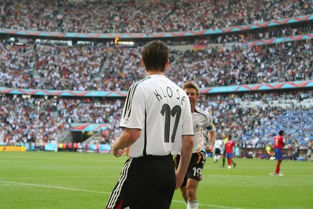 WM 2006, Deutschland - Costa Rica, Torjubel Miroslav Klose mit Bernd Schneider