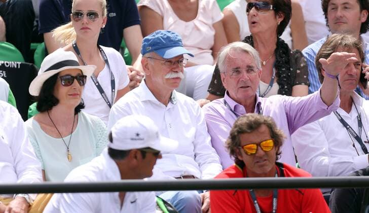 Stuttgart , Tennis Weissenhof Mercedes Cup 2015, Dieter Zetsche (Mitte, Vorstandsvorsitzender Daimler AG)