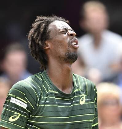 Gael Monfils (FRA) enttäuscht Enttäuschung Halbfinale 13.06.2015 Tennis Mercedes-Cup Stuttgart Weißenhof TC Weissenhof Mercedescup Mercedes Cup 06.06..-14.06.2015 Mercedes-Cup Stuttgart Weißenhof 2015
