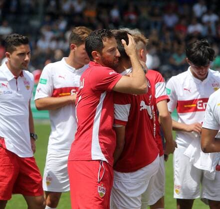 VfB Stuttgart Deutschland, Stuttgart, 14.06.2015, Fussball, B-Junioren, Bundesliga, Saison 2014 2015, Finale, U17 U 17 VfB Stuttgart - U17 Borussia Dortmund: Domenico Tedesco (Trainer VfB Stuttgart).