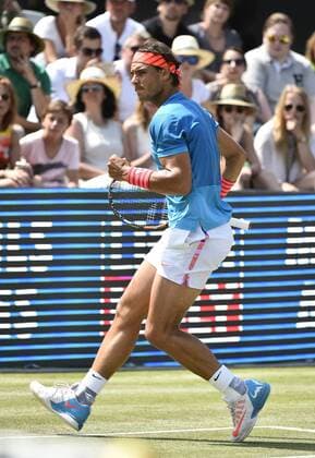 Rafael Nadal (ESP) Aktion Jubel jubelt Freude Emotion nach gewonnenem Punkt Finale 14.06.2015 Tennis Mercedes-Cup Stuttgart Weißenhof TC Weissenhof Mercedescup Mercedes Cup 06.06..-14.06.2015 Mercedes-Cup Stuttgart Weißenhof 2015