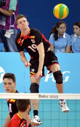 - BAKU, AZERBAIJAN: Belgium s Jolan Cox pictured in action during a volleyball game between Belgium and Bulgaria in Pool B of the volleyball tournament at the European Games 2015, in Baku, Azerbaijan, Sunday 14 June 2015. The European Games 2015 multi event takes place from 12 to 28 June. ERICxLALMAND  x04642439x