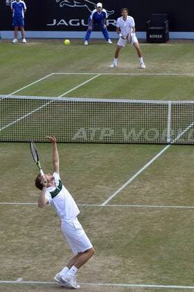 Nicolas Mahut (FRA) - David Goffin (BEL) TENNIS : Topshelf Open grasscourt championships of Rosmalen - Finale - 14 06 2015 PhotoNews Panoramic 