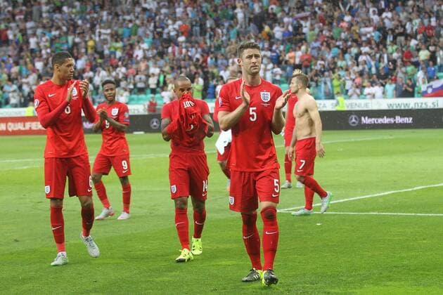 June 14, 2015 - Ljubljana, Slovenia - SLOVENIA, LJUBLJANA JUNE 14: England team during UEFA EURO EM Europameisterschaft Fussball 2016 Group E qualifier between Slovenia and England at park Stozice, Slovenia on June 14, 2015. Slovenia England UEFA EURO 2016 Qualifier Group E  - ZUMAn230