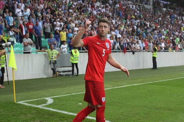 June 14, 2015 - Ljubljana, Slovenia - SLOVENIA, LJUBLJANA JUNE 14: England defender Gary Cahill during UEFA EURO EM Europameisterschaft Fussball 2016 Group E qualifier between Slovenia and England at park Stozice, Slovenia on June 14, 2015. Slovenia England UEFA EURO 2016 Qualifier Group E  - ZUMAn230