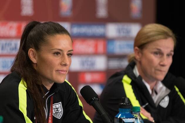 June 15, 2015: Ali KRIEGER of the USA at a press conference PK Pressekonferenz prior to a Group D match at the FIFA Women s World Cup Canada 2015 between Nigeria and the USA at BC Place Stadium on June 2015 in Vancouver, Canada. Sydney Low Cal Media. Soccer 2015: FIFA Women s World Cup JUNE 15 - ZUMAc04_