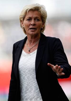 (150616) -- WINNIPEG, June, 2015 -- Silvia Neid, head coach of Germany, reacts after the Group B match against Thailand at the 2015 FIFA Women s World Cup in Winnipeg, Canada, June 15, 2015. Germany won 4-0. ) (SP)CANADA-WINNIPEG-FIFA WOMEN S WORLD CUP-GROUP B-GER VS THA WangxLili 