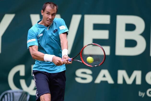 Tennis Gerry Weber Open 2015 am 16.06.2015 im Gerry Weber Stadion in Halle ( Westfalen ) Lukas Rosol ( CZE )