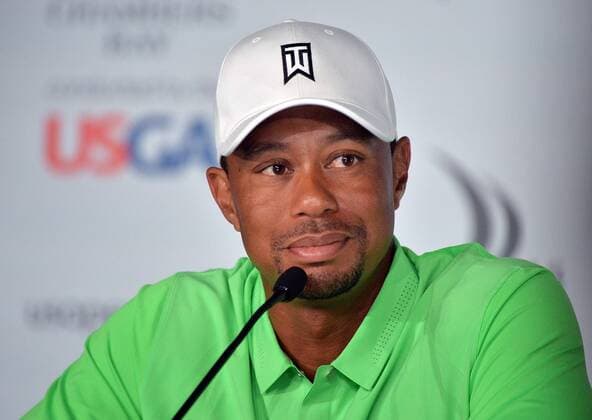 Aktuell Golf, US Open, PK Tiger Woods Tiger Woods speaks to the media prior to the start of the 115th U.S. Open Championship at Chambers Bay on June 16, 2015 in University Place, Washington.  SEA20150616305 KEVINxDIETSCH