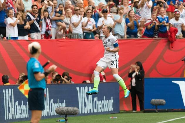 June 16, 2015: Abby WAMBACH of the USA celebrates her goal during a Group D match at the FIFA Women s World Cup Canada 2015 between Nigeria and the USA at BC Place Stadium on 16 June 2015 in Vancouver, Canada. USA won 1-0. Sydney Low Cal Media. Soccer 2015: FIFA Women s World Cup JUNE 16 - ZUMAc04_