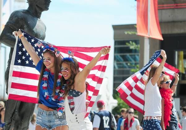 June 16, 2015: United States fans head into BC Place in Vancouver, British Columbia to watch the United States take on Nigeria. SOCCER: JUN 16 FIFA Women s World Cup - Group D - Nigeria v USA Icon150612004 EDITORIAL USE ONLY