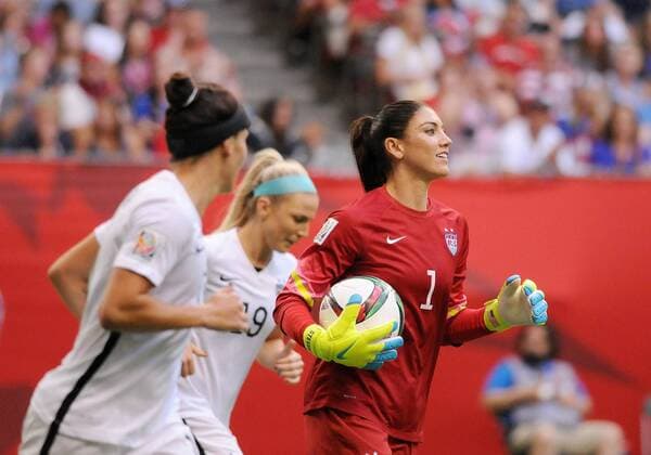 June 16, 2015: United States goalkeeper Hope Solo (1) carries the ball during the team s match against Nigeria at BC Place in Vancouver, British Columbia. SOCCER: JUN 16 FIFA Women s World Cup - Group D - Nigeria v USA Icon150612013 EDITORIAL USE ONLY