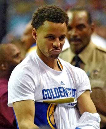 June 16, 2015 - Cleveland, Ohio, U.S - Golden State Warriors super star, STEPHEN CURRY, reflects his no big deal attitude prior to game 6 of the NBA Basketball Herren USA FINALS at Quicken Loans Arena in Cleveland, Ohio. Stephen scored 25 points leading his team to their first NBA title since 1975. NBA FINALS 2015 GAME 6 - Golden State Warriors defeat Cleveland Cavaliers 105-97 to win Championship - ZUMAd50_