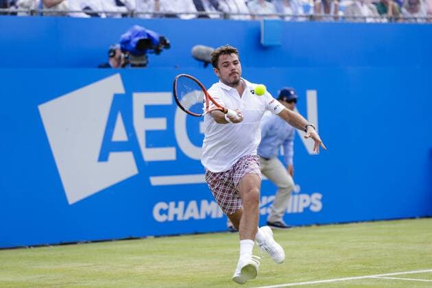17.06.2015. London, England. Queens Aegon Championship Tennis. Stan Wawrinka (SUI) versus Kevin Anderson (RSA), 2nd round match. 2nd seed Stan Wawrinka in action xCraigxMercerx  ActionPlus11632404
