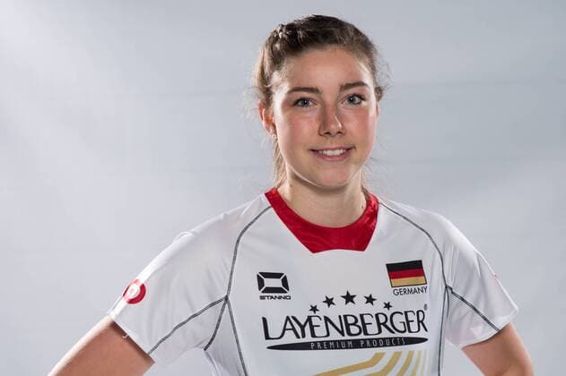 04.06.2015, Bundesleistungszentrum, Kienbaum Volleyball, Fotoshooting Nationalmannschaft Frauen Wiebke Silge ( 18 GER)