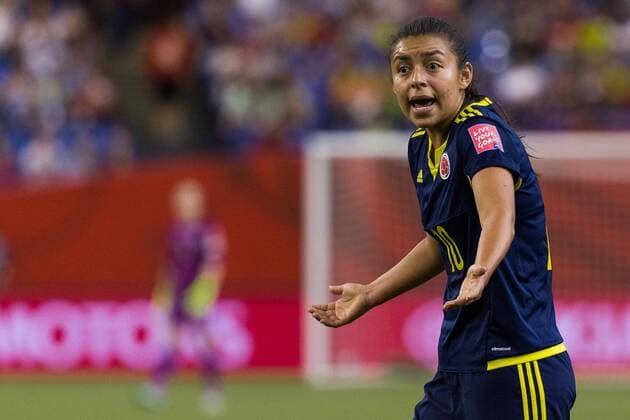 June 17, 2015 : Colombia midfielder Yoreli Rincon 10 reacts during the 2015 FIFA Women s World Cup Group F match between England and Colombia at the Olympic Stadium in Montreal, Quebec, Canada. SOCCER: JUN 17 FIFA Women s World Cup - Group F - England v Colombia Icon15061712 EDITORIAL USE ONLY