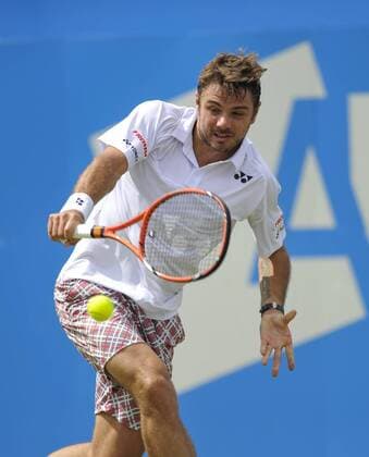 Aktuell Tennis, ATP Turnier im Queen s Club 17 June 2015: Stan Wawrinka (SUI) in action during his match against Nick Kyrgios (AUS) in their MenÕs Singles Second Round match during the Aegon Classic in London, Great Britain.. TENNIS: JUN 17 Aegon Classic London Icon1506173230 EDITORIAL USE ONLY