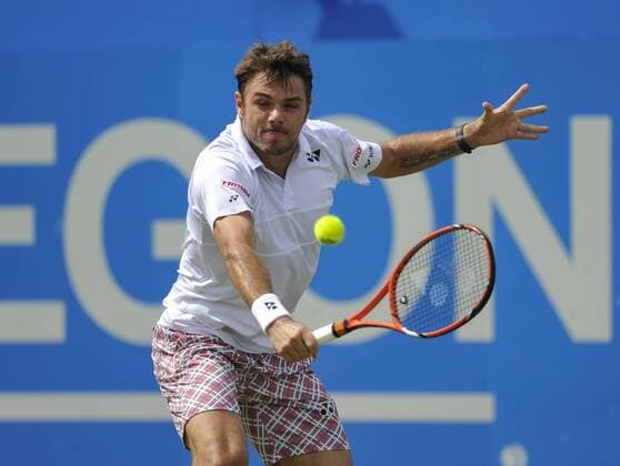 Aktuell Tennis, ATP Turnier im Queen s Club 17 June 2015: Stan Wawrinka (SUI) in action during his match against Nick Kyrgios (AUS) in their MenÕs Singles Second Round match during the Aegon Classic in London, Great Britain.. TENNIS: JUN 17 Aegon Classic London Icon1506173231 EDITORIAL USE ONLY
