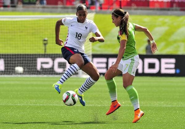 June 17, 2015: Goalscorer Marie Laure Delie ( 18) of France during the FIFA 2015 Women s World Cup Group F match between Mexico and France at Lansdowne Stadium in Ottawa, Canada. SOCCER: JUN 17 FIFA Women s World Cup - Group F - Mexico v France Icon15061700005 EDITORIAL USE ONLY