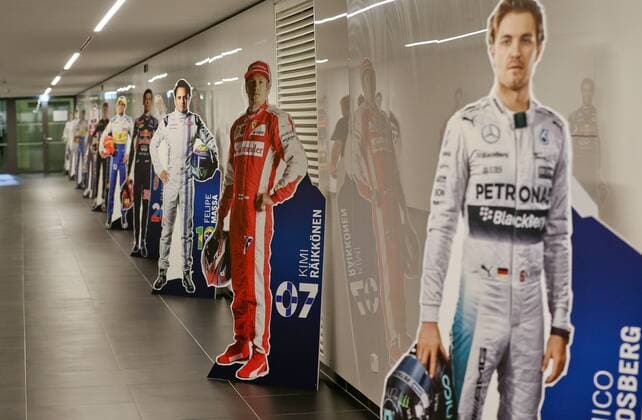 FORMULA 1 - GP of Austria 2015 SPIELBERG,AUSTRIA,18.JUN.15 - MOTORSPORTS, FORMULA 1 - Grand Prix of Austria, Red Bull Ring, preview. Image shows cardboard figures of the drivers in the tunnel to the paddock. GEPAxpictures xChristianxWalgram