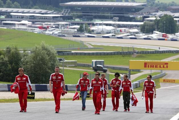Austrian Grand Prix, Red Bull Ring 18 - 21 June 2015 Esteban Gutierrez (MEX), Scuderia Ferrari and Sebastian Vettel (GER), Scuderia Ferrari 18.06.2015. 
