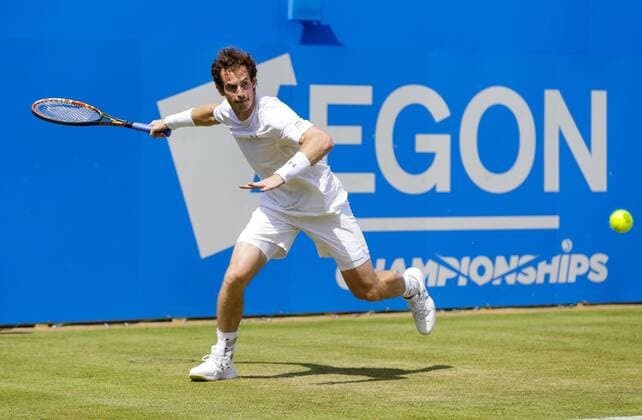 18.06.2015. London, England. Queens Aegon Championship Tennis. Andy Murray (GBR) versus Fernando Verdasco (ESP), 2nd round match. Top seed Andy Murray in action xCraigxMercerx  ActionPlus11632757