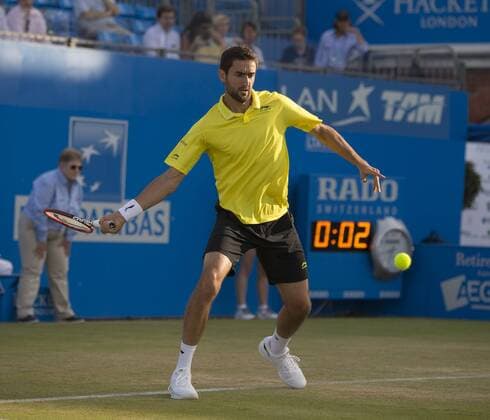 18.06.2015. London, England. Queens Aegon Championship Tennis. Marin Cilic (CRO) in action during his second round match against Viktor Troicki (SRB). xNigelxCookex  ActionPlus11632913