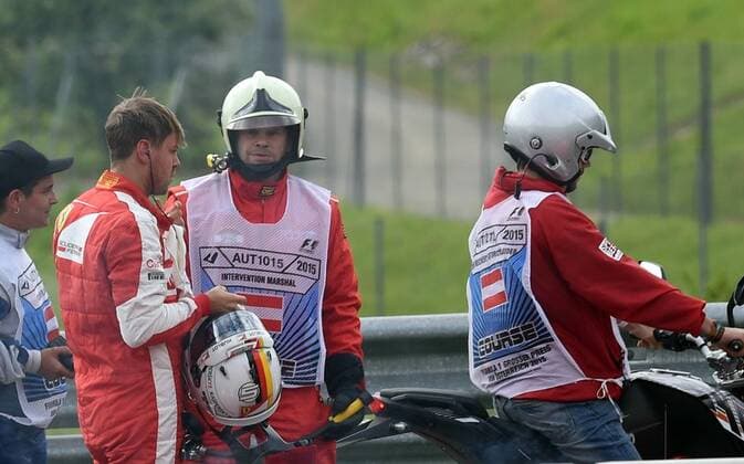 Sebastian Vettel, Scuderia Ferrari, Ausfall, formula 1 GP, Austria in Spielberg, 19.06.2014 Photo:mspb Jerry Andre Sebastian Vettel, Ausfall, formula 1 GP, Austria